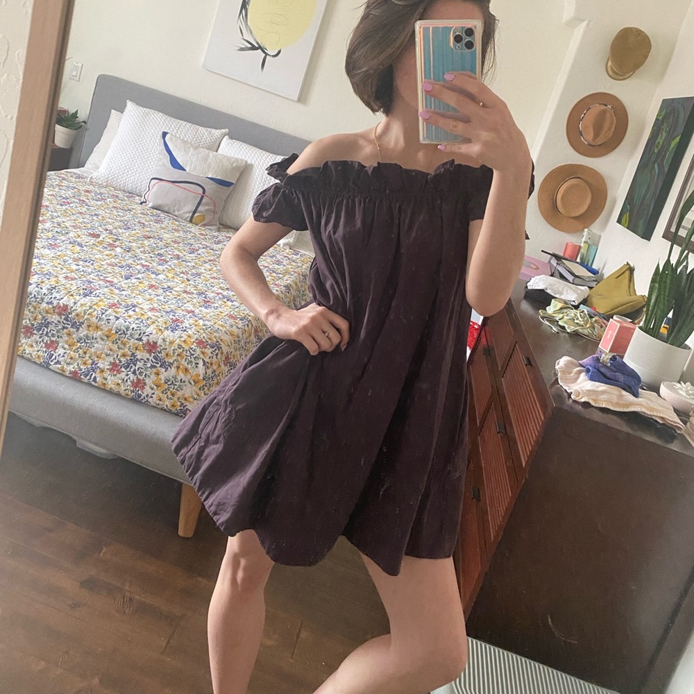 Free People Navy Mini Dress with Pockets